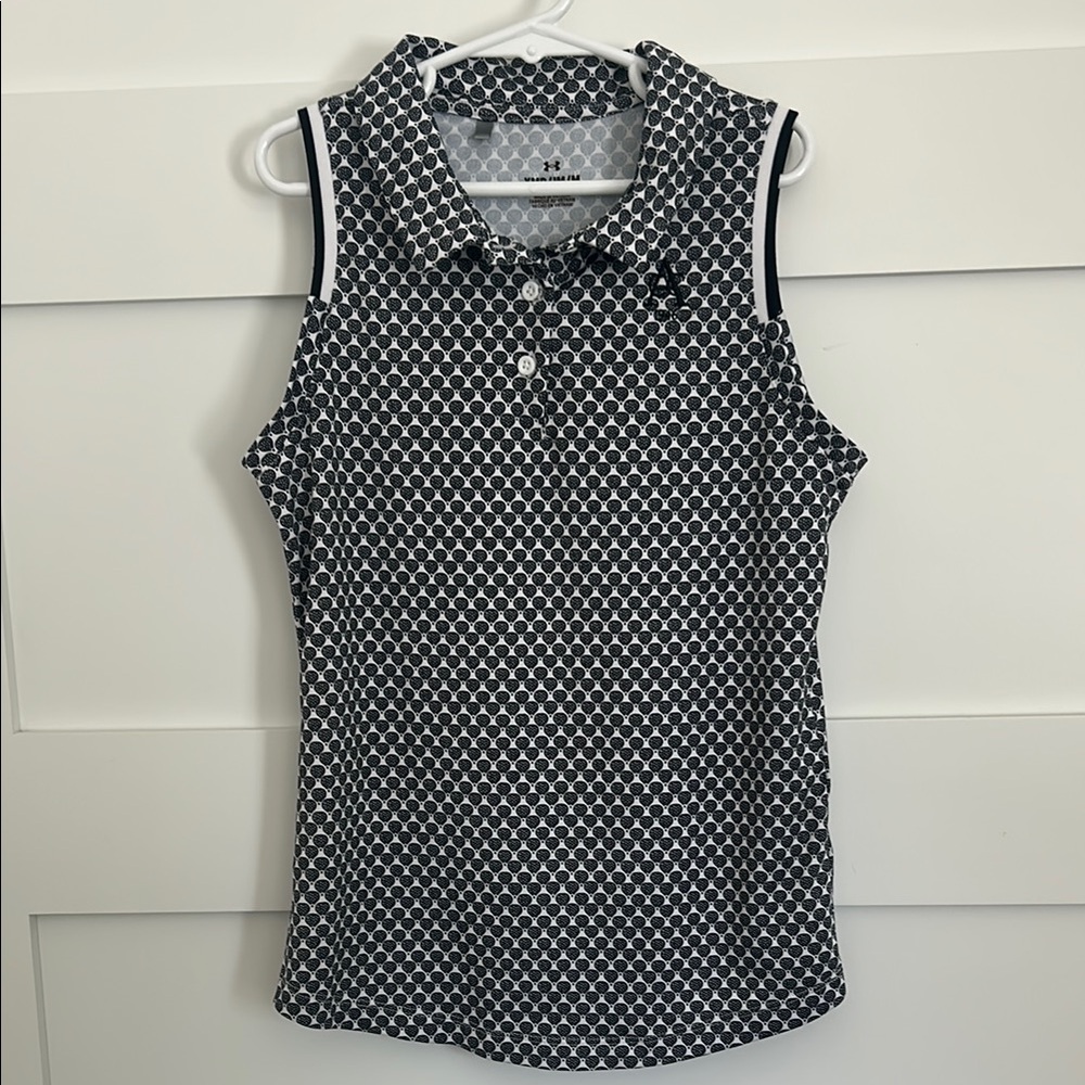 Under Armour Monochrome Patterned Sleeveless Polo